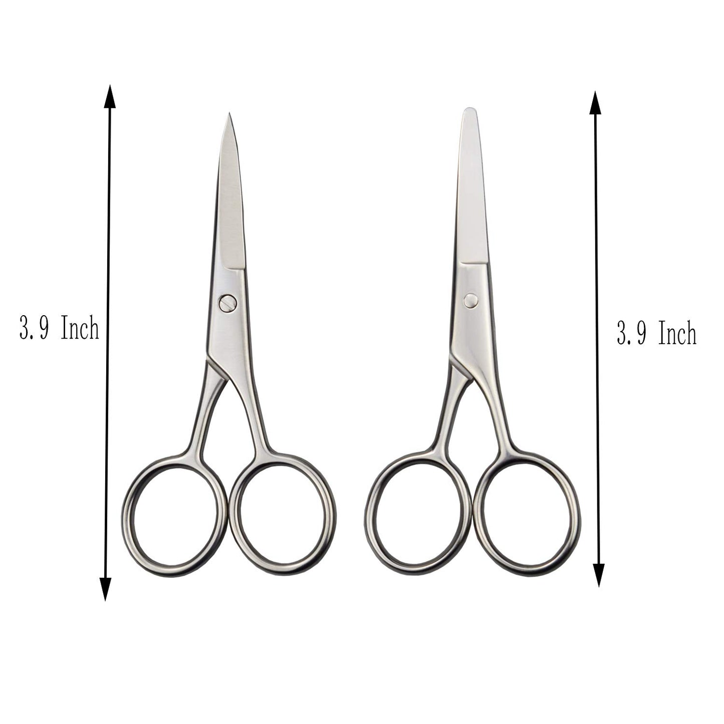 Motanar 4-Piece Beard Scissors Set, Grooming Scissors, Mustache & Beard Combs, Storage Bag