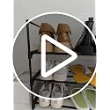3-Tier Metal Shoe Rack Organizer - Space-Saving Storage for Entryway & Closet
