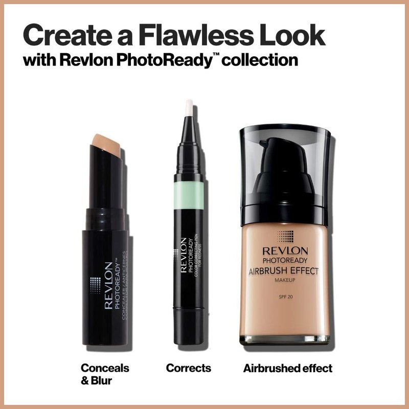 Revlon Concealer Stick - PhotoReady Longwear Makeup for All Skin Types | Medium-Full Coverage, 001 Fair, 0.11 Oz