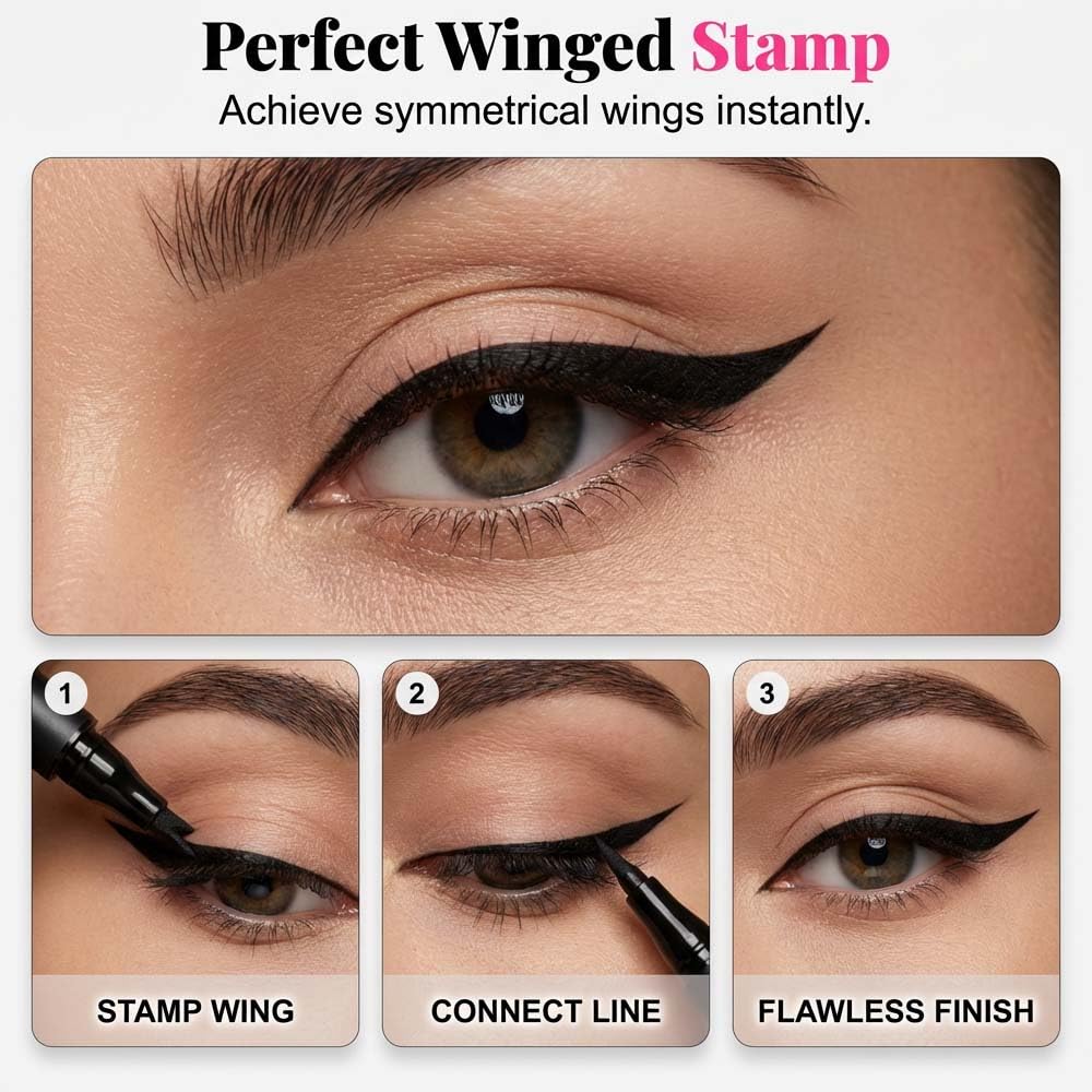 Long Lasting Waterproof Liquid Eyeliner - 24 Hour Smooth Application, Ultra Creamy Texture | 1 Piece