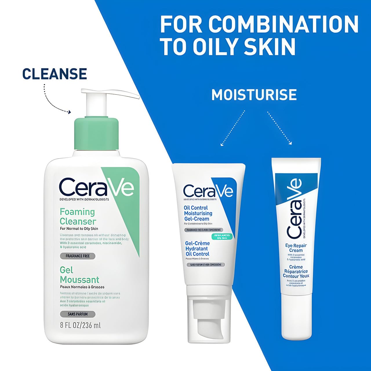 CeraVe Oil Control Moisturizing Gel-Cream | Face Moisturizer for Oily Skin with Niacinamide & Hyaluronic Acid