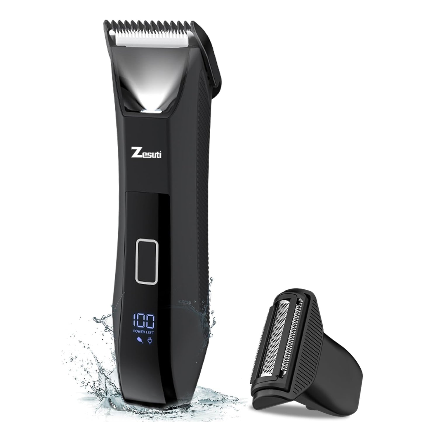 Zesuti Bikini Trimmer for Women,Electric Razors for Women & LED Display,Wet/Dry Pubic Body Hair Trimmer,IPX7 Waterproof-Easy Cleaning Body Shaver Bikini Razor,Ceramic Blade,Women's Gifts,Purple