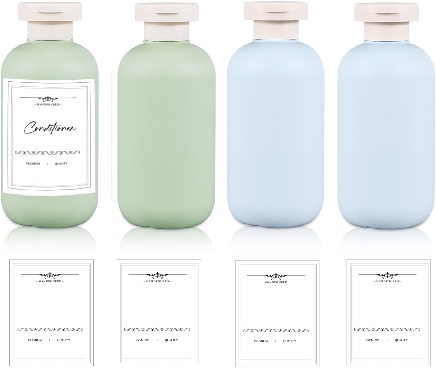 Refillable 8.8oz Squeeze Bottles - Plastic Travel Containers for Creams, Lotions & Shampoo | 2-Pack