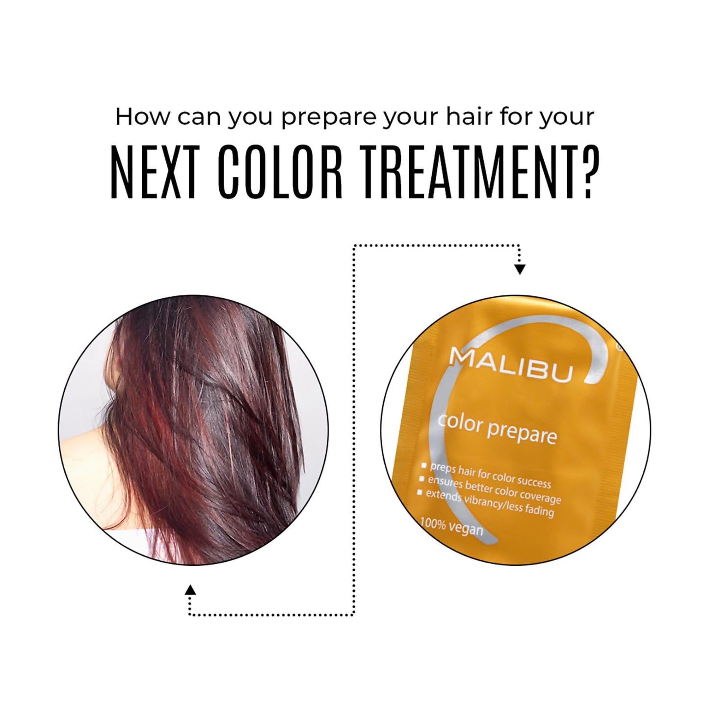 Malibu C Color Prepare Wellness Hair Remedy - Extends Hair Color Vibrancy & Counteracts Discoloration, Dullness & Brassiness - Made with a Blend of Antioxidants (12 Packets)