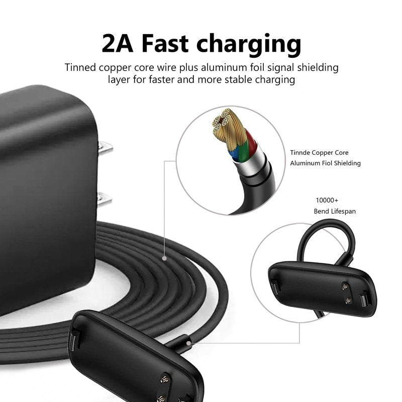 Fast Wall Charger for Fitbit Inspire 3 Replacement USB Charging Cable Cord for Fitbit Inspire 3 Smartwatch Charger Dock USB Cable Cord