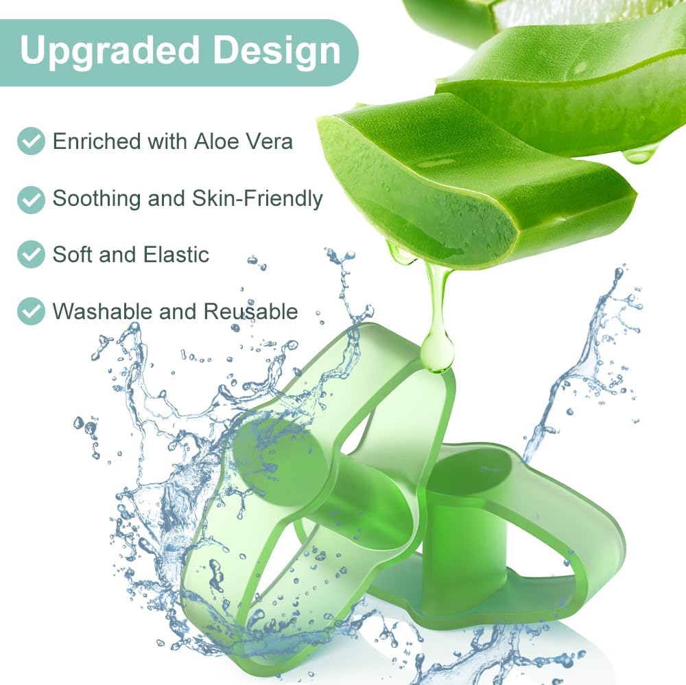 Gel Toe Spacers - 8 Pcs Bunion Corrector & Hammer Toe Separator | Big Toe Straightener for Yoga (Green)