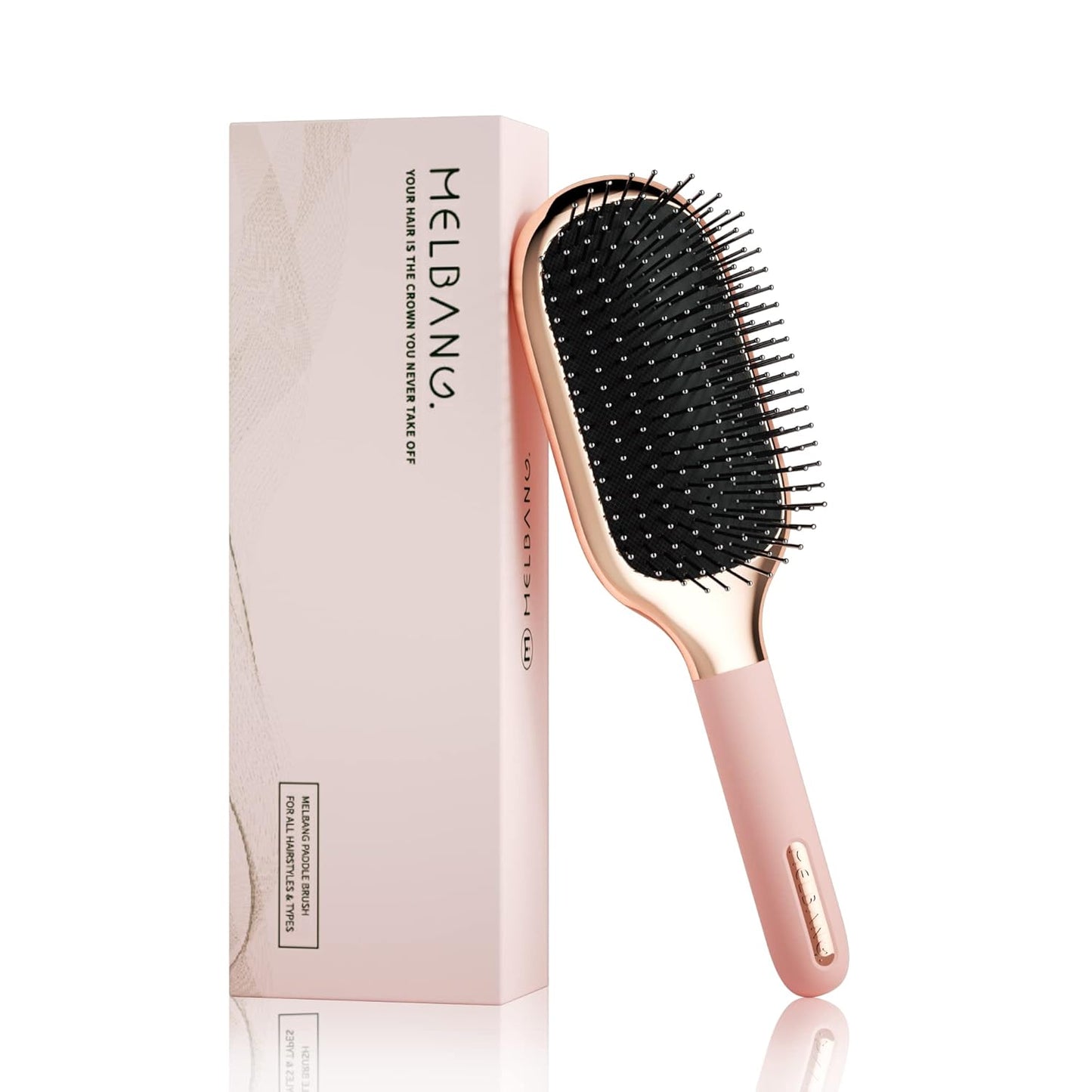 Hair Brush for Thick Curly Hair - Paddle Brush for Smooth, Shiny Hair | Suitable for Wet & Dry Use