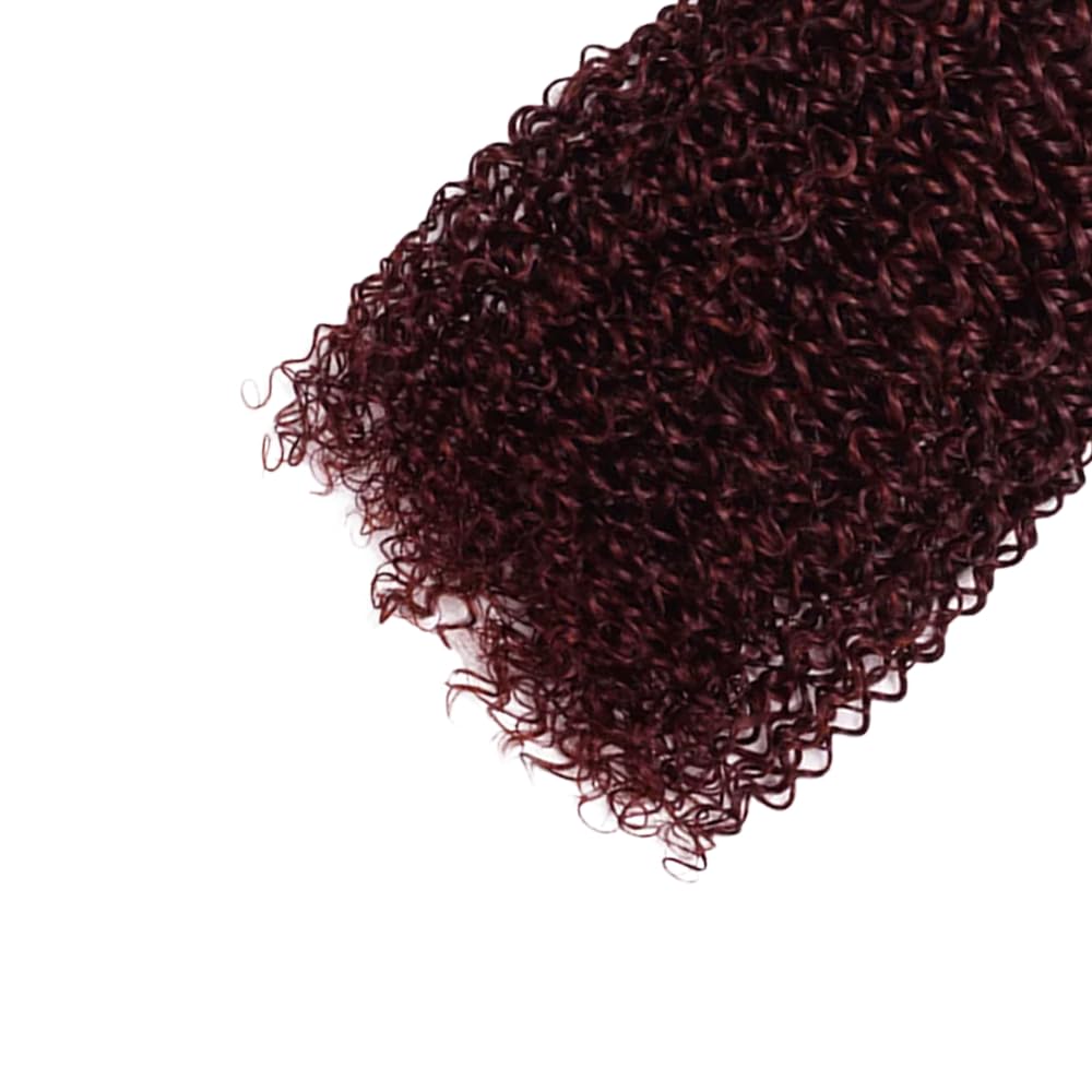 26 26 26 Inch #99J Burgundy Bundles Human Hair Kinky Curly 3 Bundles 100 Grams/Bundle 10A Grade Unprocessed Brazilian Virgin Hairs Wine Red Bundles Weaves Hair Extensions For Women