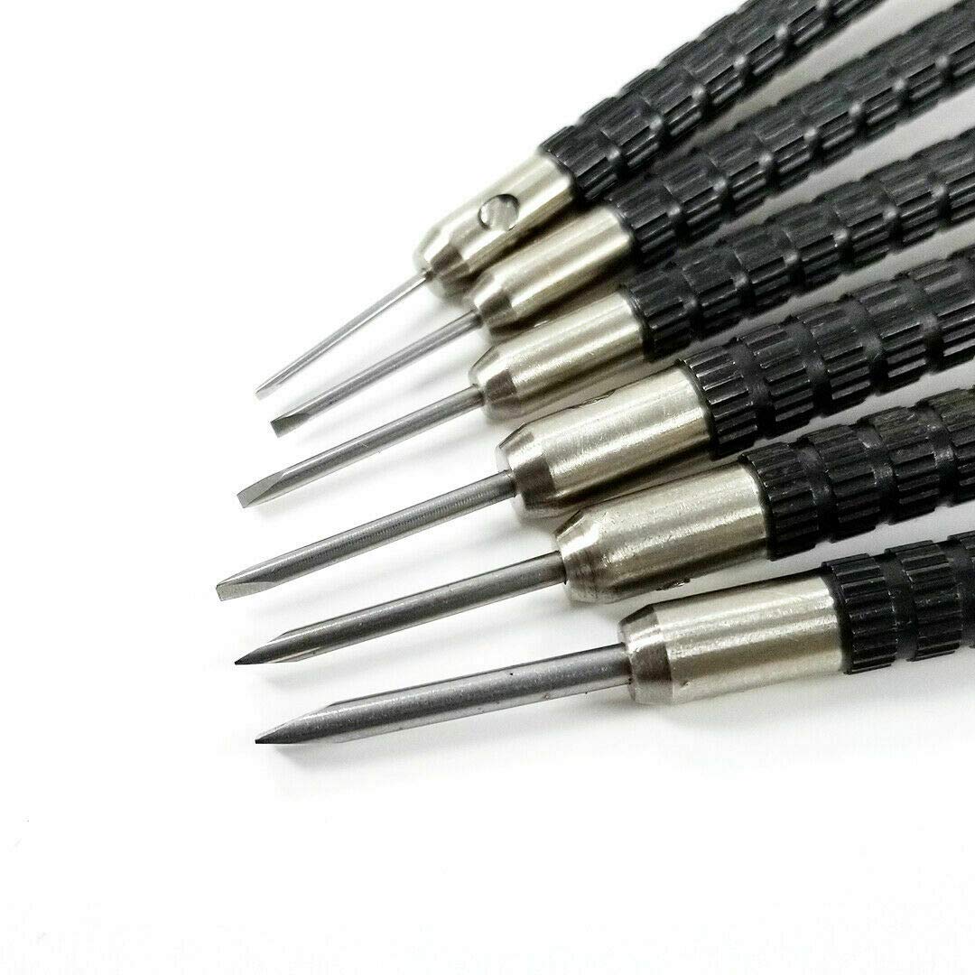 Timelab Professional watchamakers Screwdriver Kit for Watches,Glasses Jewelery Accessories: to Adjust, Remove, Replace and Repair Flat Head Slotted 9 Piece- Korea