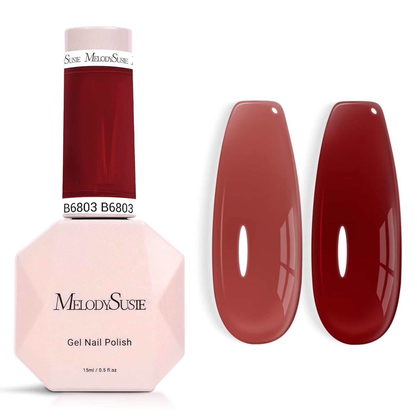 MelodySusie Nude Gel Nail Polish - Milky Pastel Color, 0.5 Fl. Oz | Soak Off UV LED for DIY Manicure