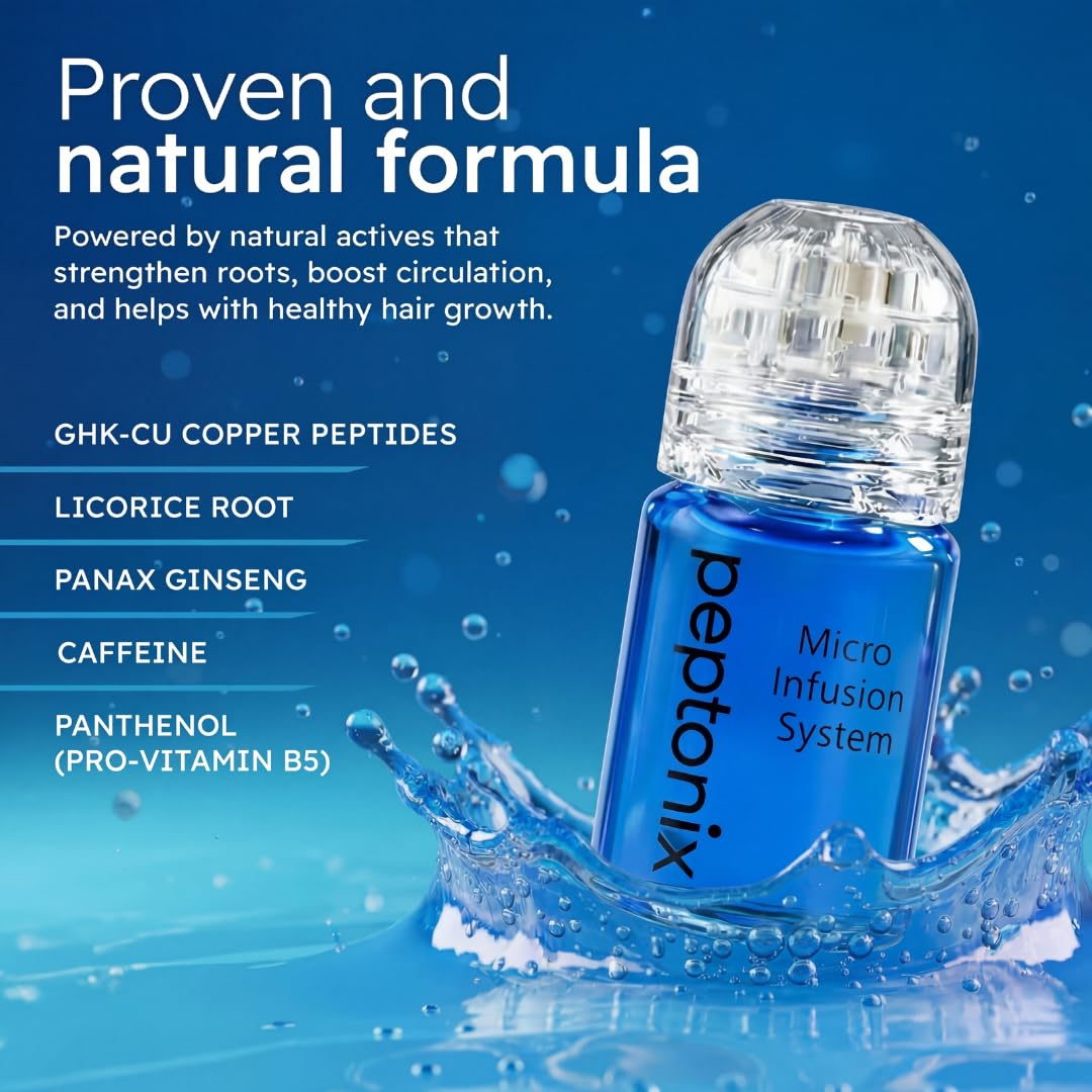 Copper Peptide Serum - Thicker, Fuller Hair & Healthy Scalp Treatment | 3-Month Supply