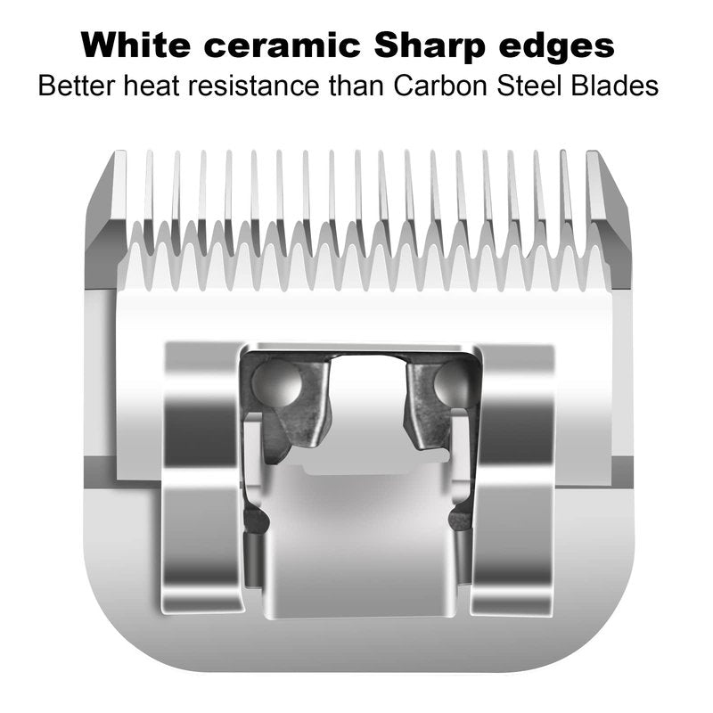 Detachable Pet Dog Grooming Clipper Ceramic Blades,Compatible with Size-15 Cut Length 3/64-Inch(1.2mm),Compatible with andis/Oster A5/Wahl KM10 Series Clippers