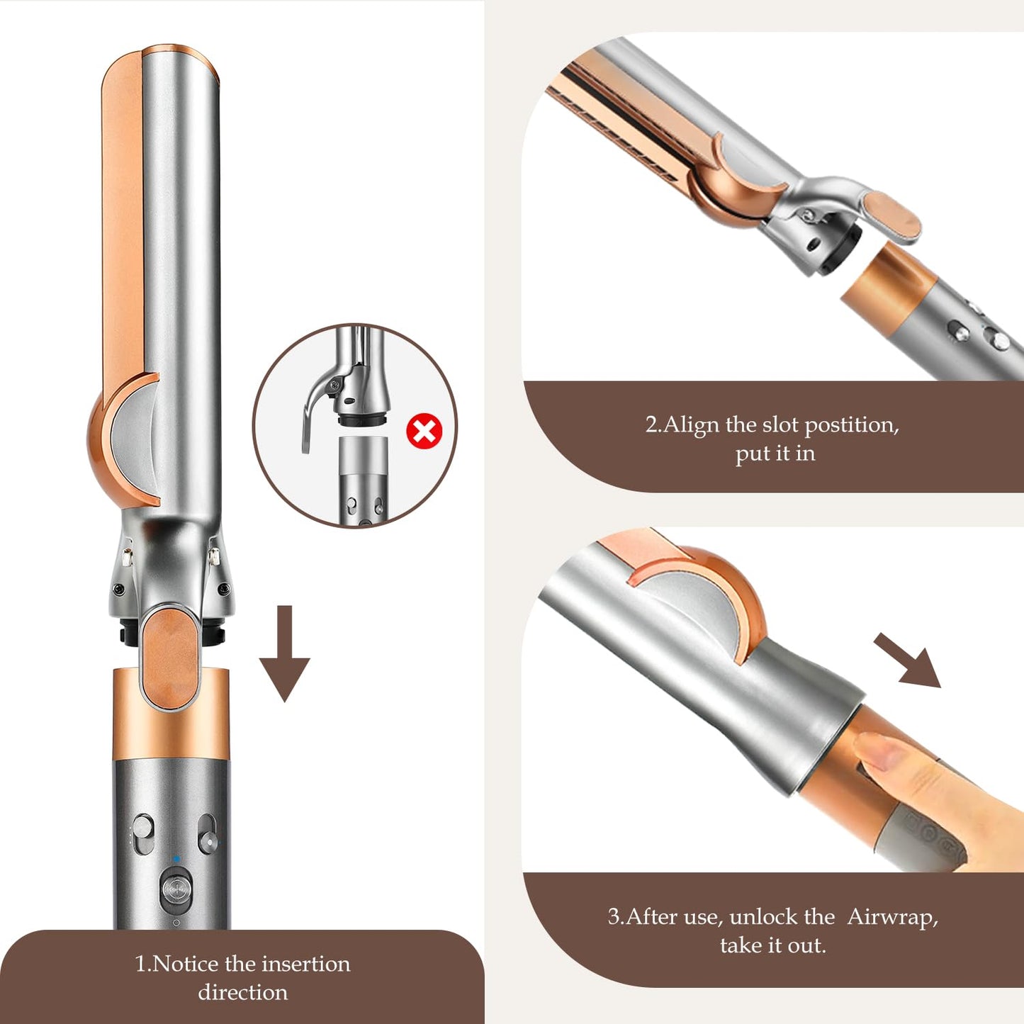 Dyson Airwrap Attachment - Airflow Nozzles for Smooth Hair Styling | Reduces Damage & Breakage