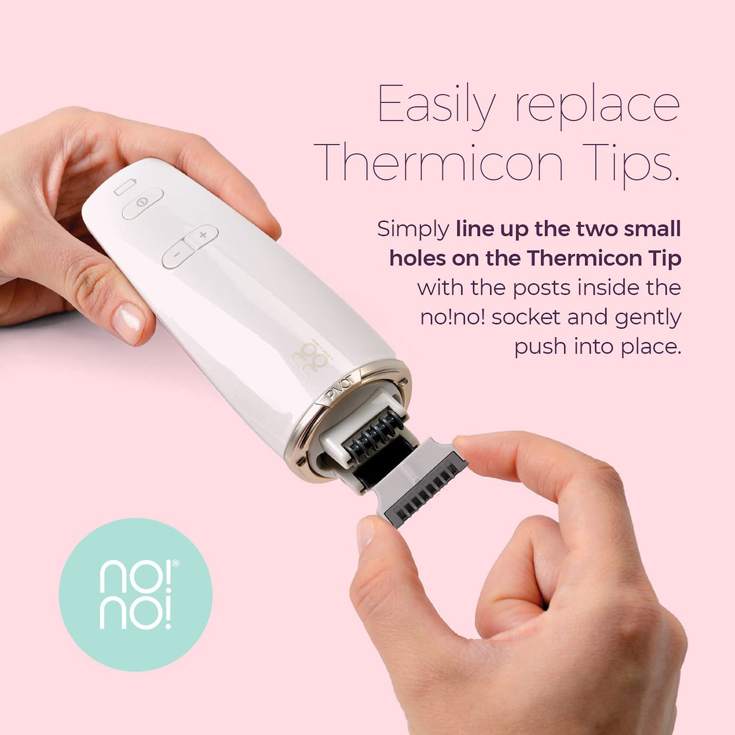 Pivot by No!No! The Ultimate Hair Removal System for Face and Body - Works Easily and Painlessly for Long Lasting, Semi-Permanent Results