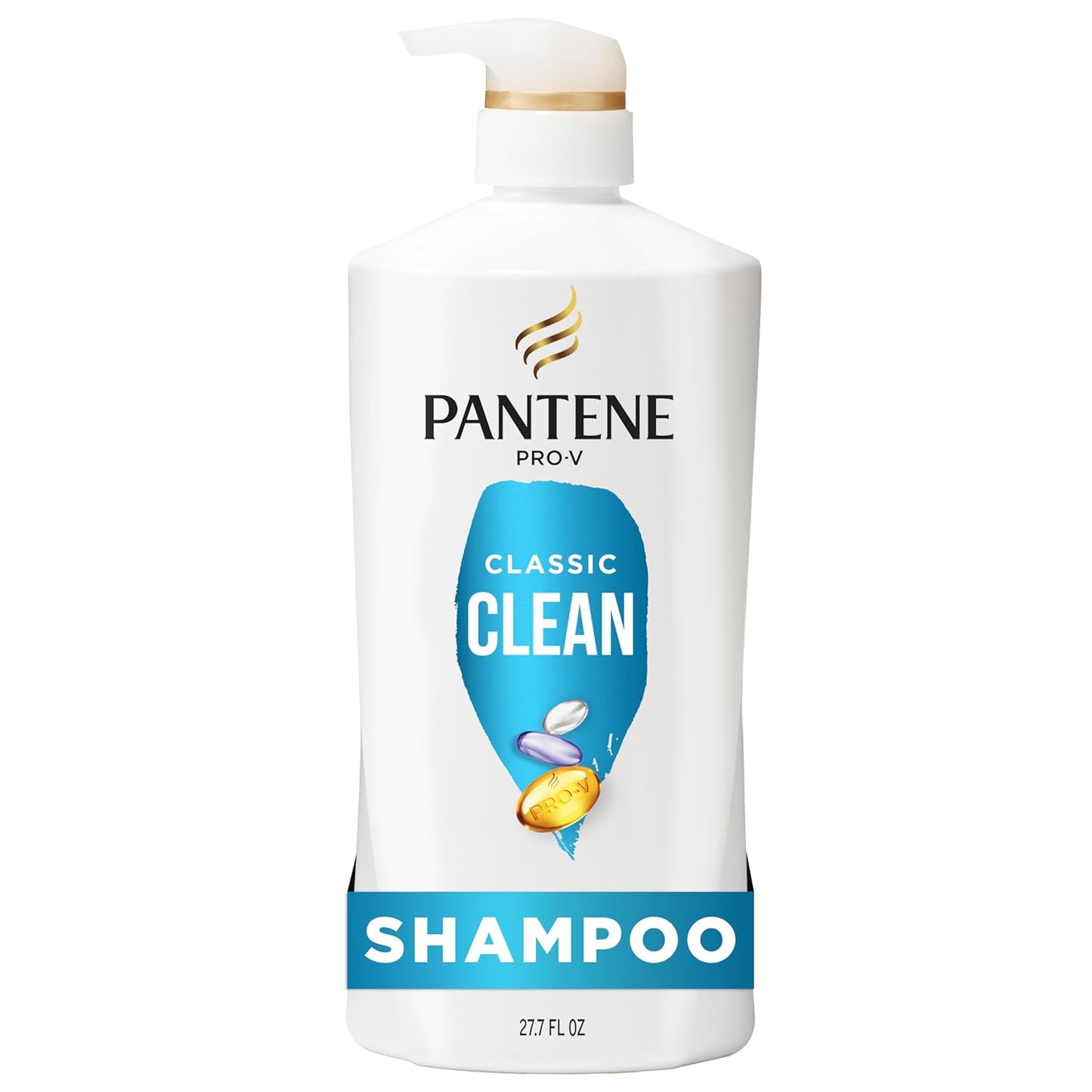 Pantene Shampoo - Classic Clean Pro-V for Dry, Color-Treated Hair | Antioxidant-Rich, 27.7 Fl Oz
