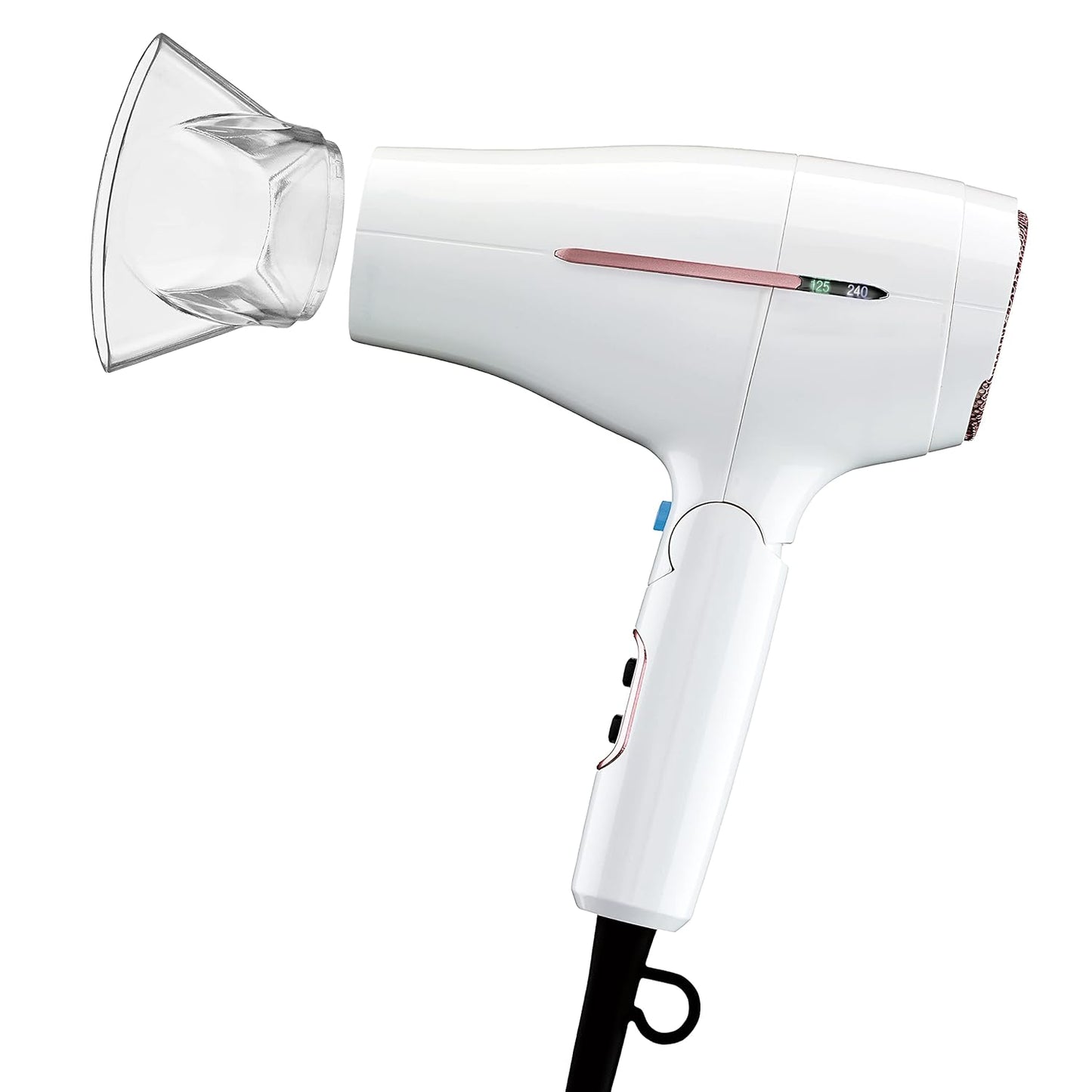 Conair Folding Handle Hair Dryer - 1875W Travel Blow Dryer with Ionic Conditioning | Purple, Concentrator & Diffuser Included