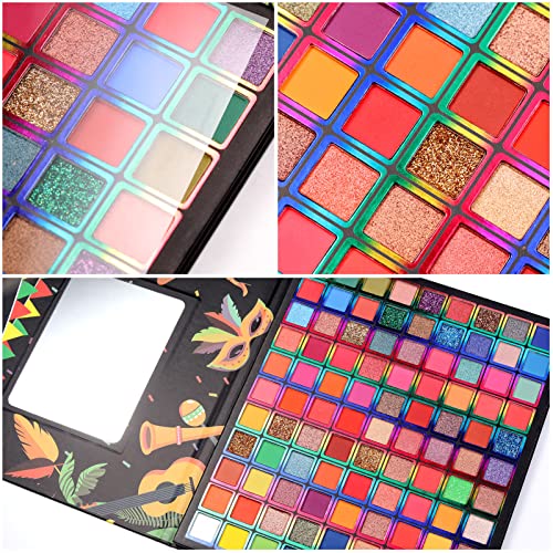 99 Colors Eyeshadow Palette - High Pigmented Matte & Glitter Makeup