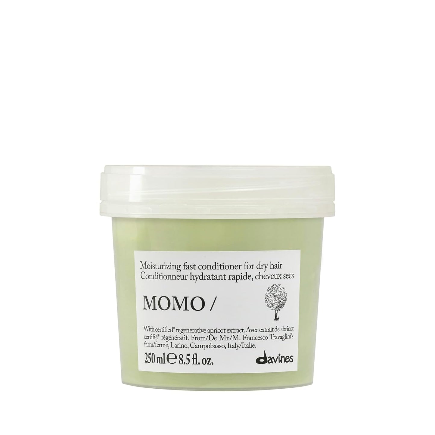 Davines MOMO Conditioner - Deep Moisturizing Formula for Dry Hair - Hydrates & Detangles for Softness & Shine | Apricot Infused