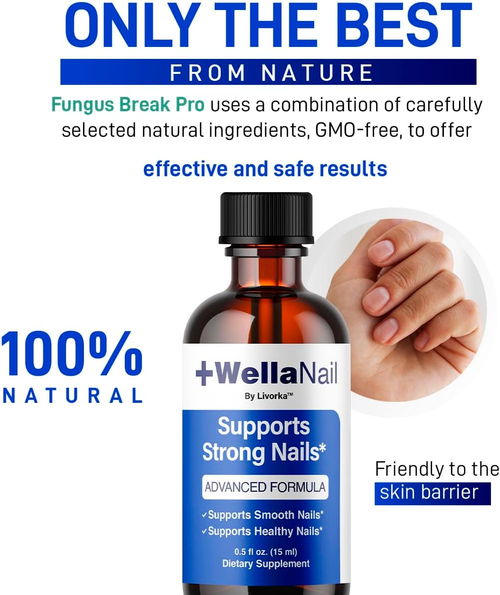 WellaNail Drops - Advanced Liquid Nail Supplement for Maximum Strength | 3-Pack for 3 Months