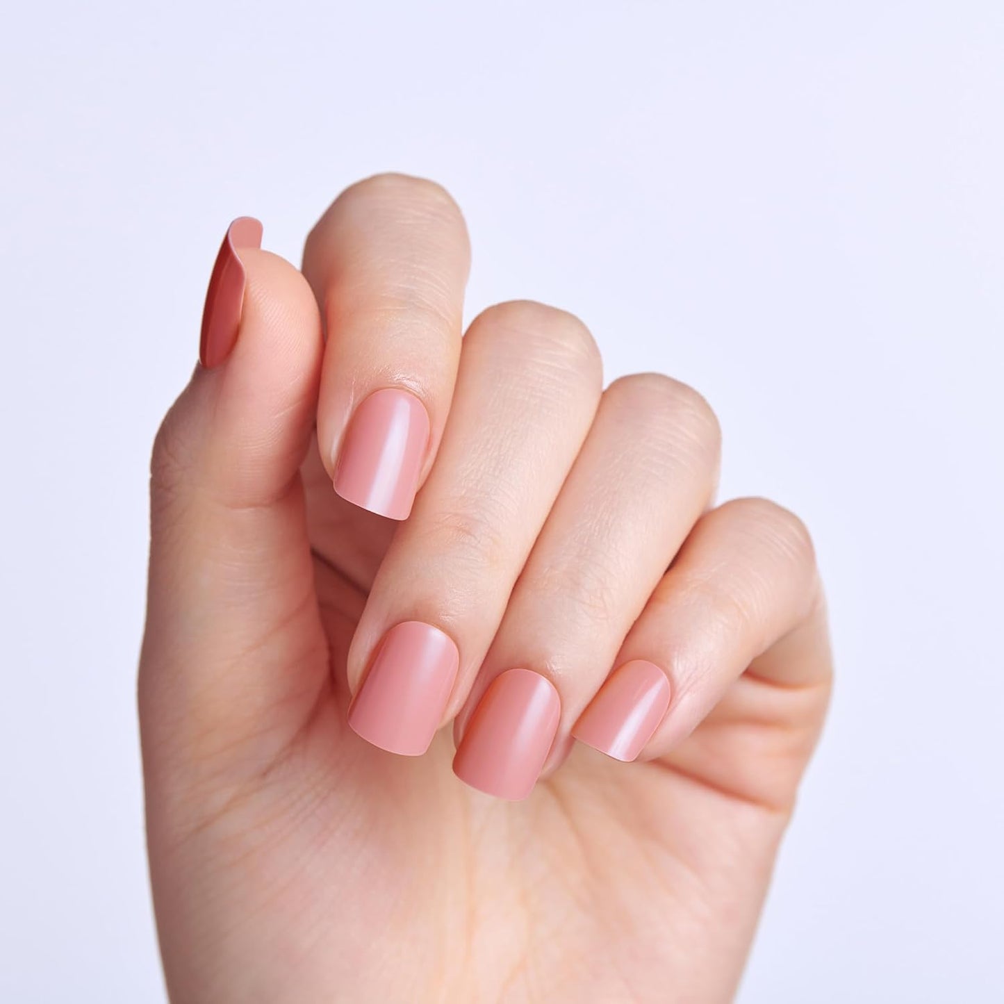 Impress No Glue Mani Press On Nails - 'Your Magic' Pink Squoval | 30 Nails, Mini File & Prep Pad Included