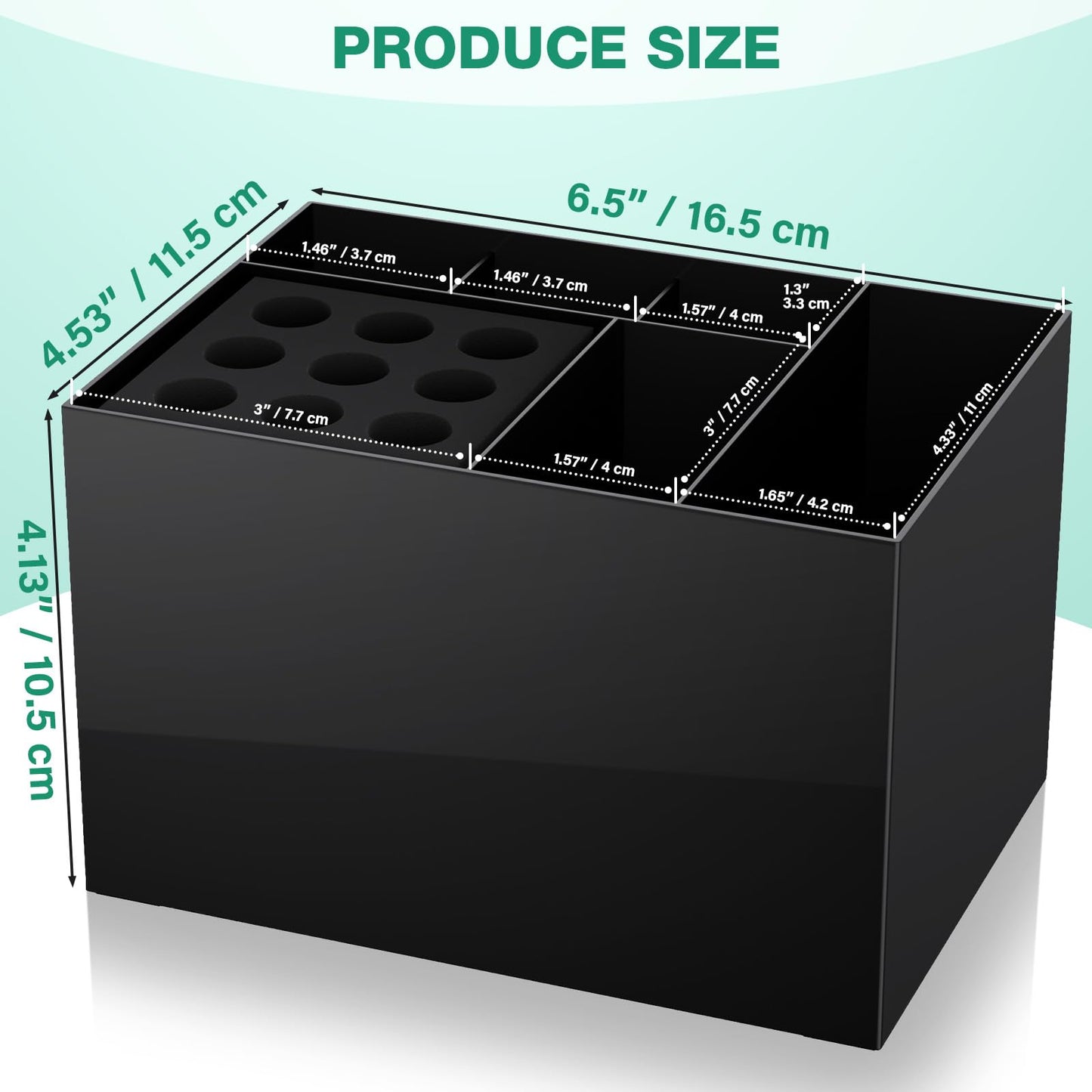 Noverlife Hair Salon Scissor Holder Box, Shear Holder for Stylist, Professional Hairdressing Scissors Rack Barber Organizer Box for Storage Combs Clips Brushes Holder, Barber Supplies Shear Case
