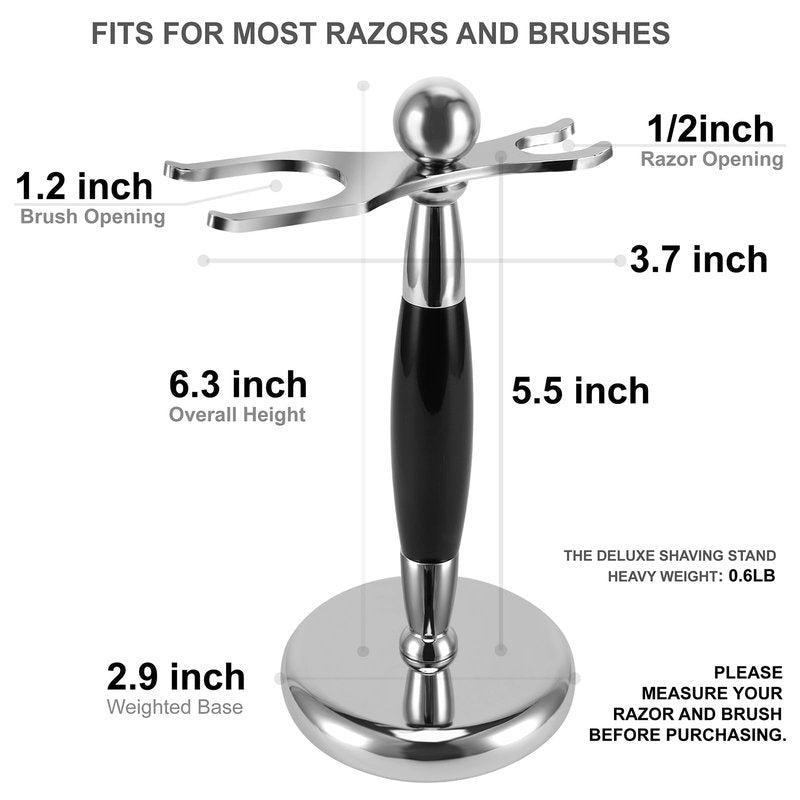 PerPro Luxury Shaving Brush & Razor Stand Universal Shaver Holder with Weighted & Non Slip Base