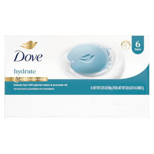 Dove Hydrating Beauty Bar Soap with Glacial Water & Avocado Oil - 6 Count
