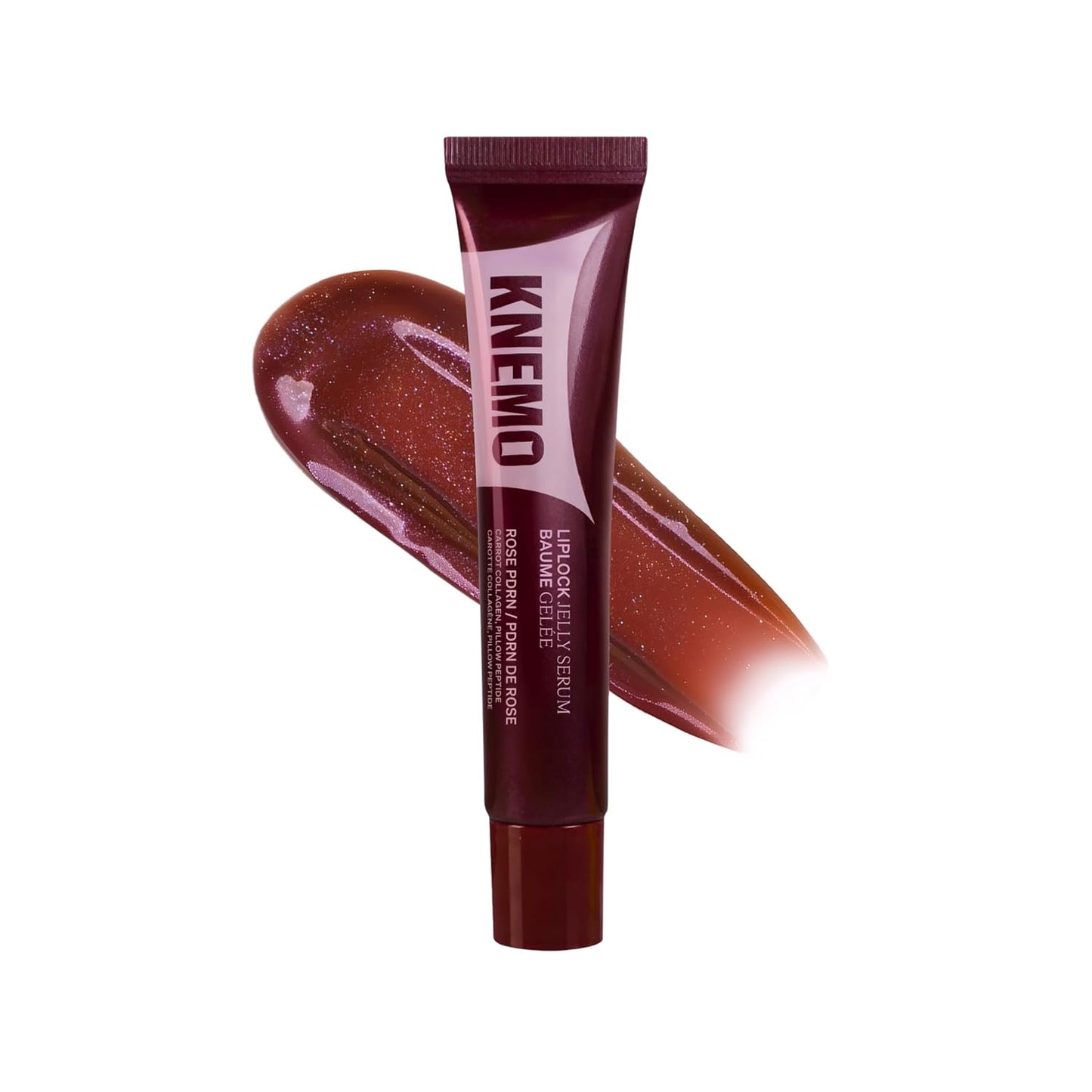 LipLock Jelly Serum for Dry Lips - Hydrating, Plumping Glossy Mask with Rose PDRN & Carrot Collagen | Crystal Clear