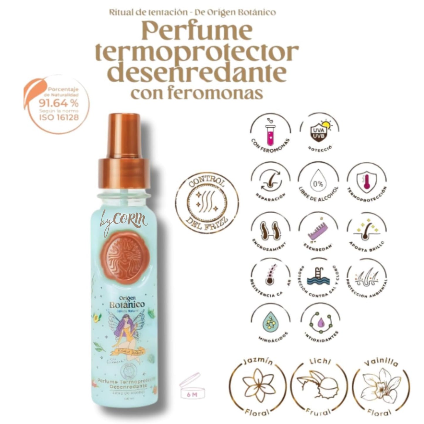 Hair Perfume | Leave-In Conditioner Spray with Frizz Control & UV Protection - 120ML Floral & Fruity Scent