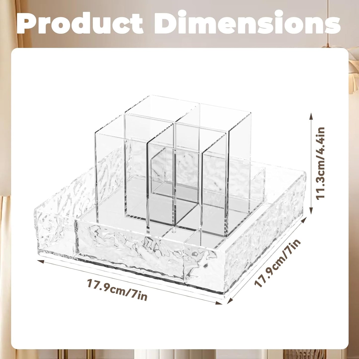 360° Rotating Makeup Organizer - Lazy Susan Vanity & Countertop Storage for Skincare, Perfume, Lipstick | Perfect for Dresser & Cabinet