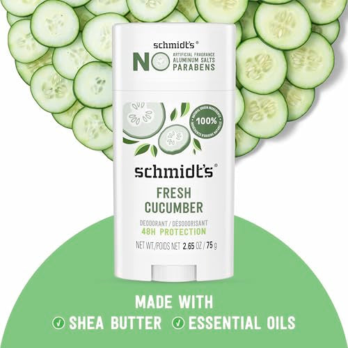 Schmidt's Vegan Deodorant Fresh Cucumber - 24-Hour Odor Protection