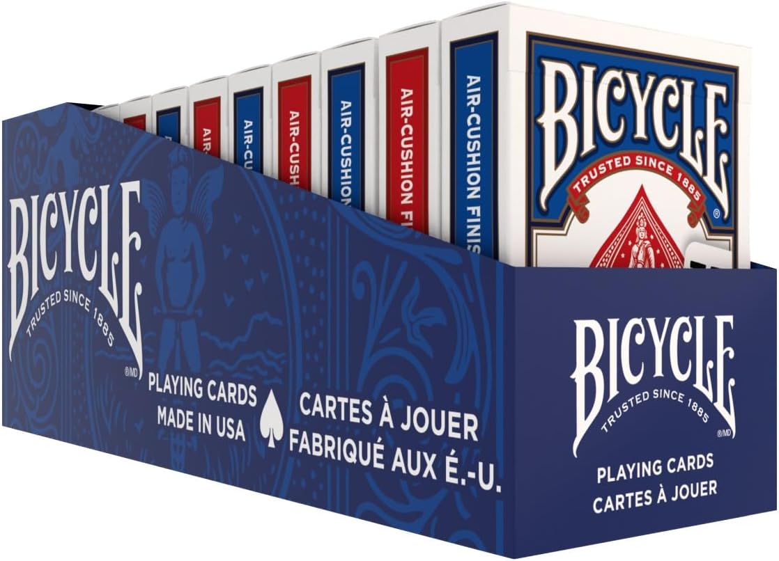 Standard Playing Cards - Classic Poker Size Deck (2 Pack) | Red & Blue for Family Game Night & Card Games