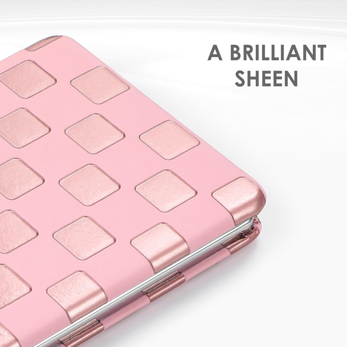 Tavonis Compact Mirror，Unique Contrasting Neon-Toned Checkered Travel Mirror，Pocket Mirror for Women