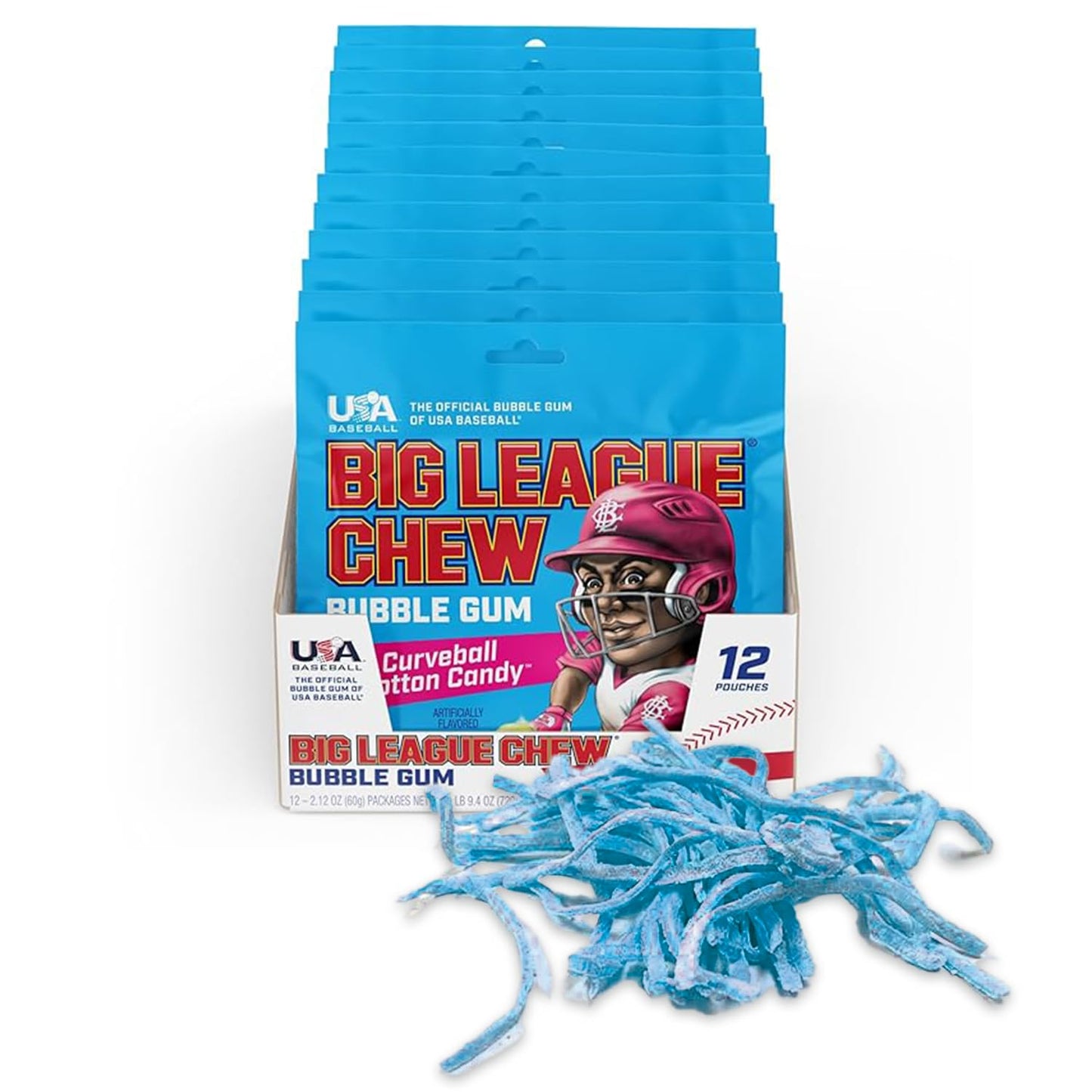 Big League Chew Outta Here Original Bubble Gum - Classic Ballpark Flavor | Perfect for Baseball Games, Teams, Concessions, Parties, and More | Pack of 12 Bags (2.12oz Each)"

Rewritten Product Title: "Original Bubble Gum - Big League Chew Classic Ballpark