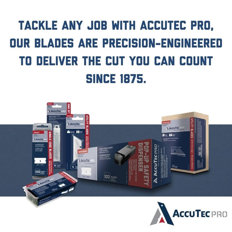 Single Edge Aluminum Backed Razor Utility Blades - 10-Pack - .009 In Made of High Carbon Steel for Extra Durability and Long Life - APBL-7037