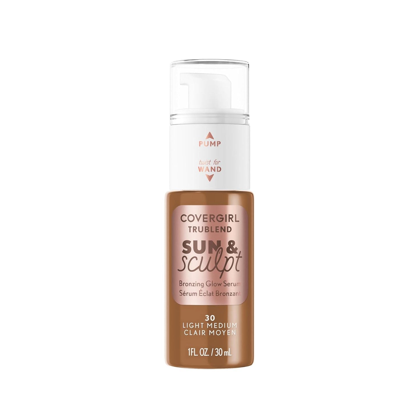 COVERGIRL TruBlend Bronzing Glow Serum - Buildable Radiant Finish | 30 Light Medium