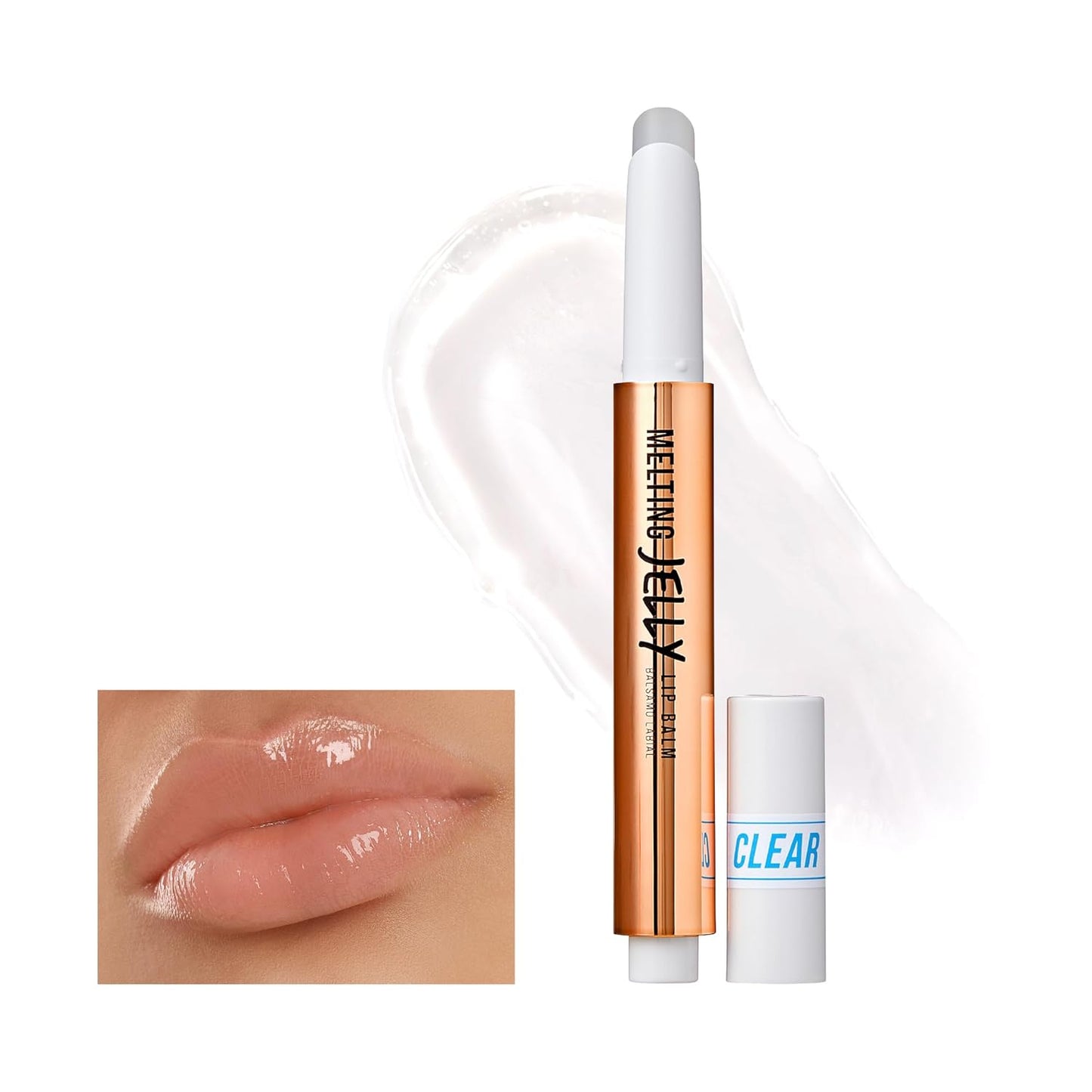 KISS NEW YORK Melting Jelly Lip Balm - High Shine, Moisturizing & Plumping Effect | Chili Mango Flavor