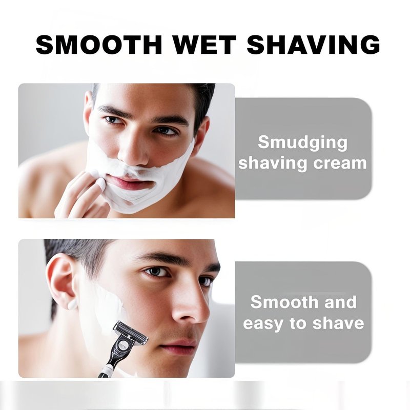 ONLY Compatible with Gillette Fusion 5 Handle,Ergonomic Metal Replacemen Handle Compatible with Gillette Fusion5 Razors for Men,Comfort and and Non-Slip,2Pack.(ONLY THE HANDLE)