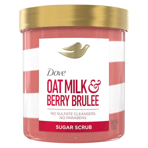 Dove Oat Milk & Berry Brulee Sugar Body Scrub 15 oz - Exfoliating & Hydrating