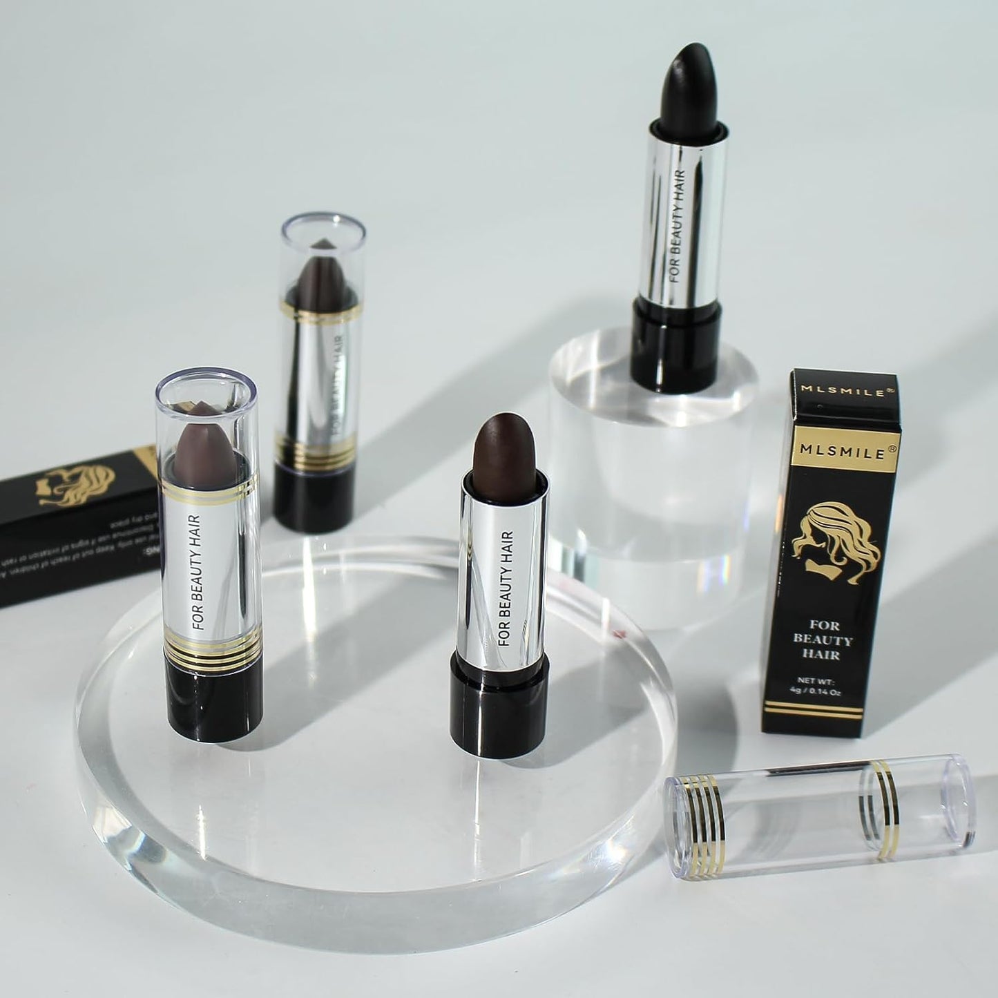 Hair Color Touch-Up Stick - Long-Lasting Dark Brown Hair Dye Pen for Gray Coverage | 3PCS Compact Set