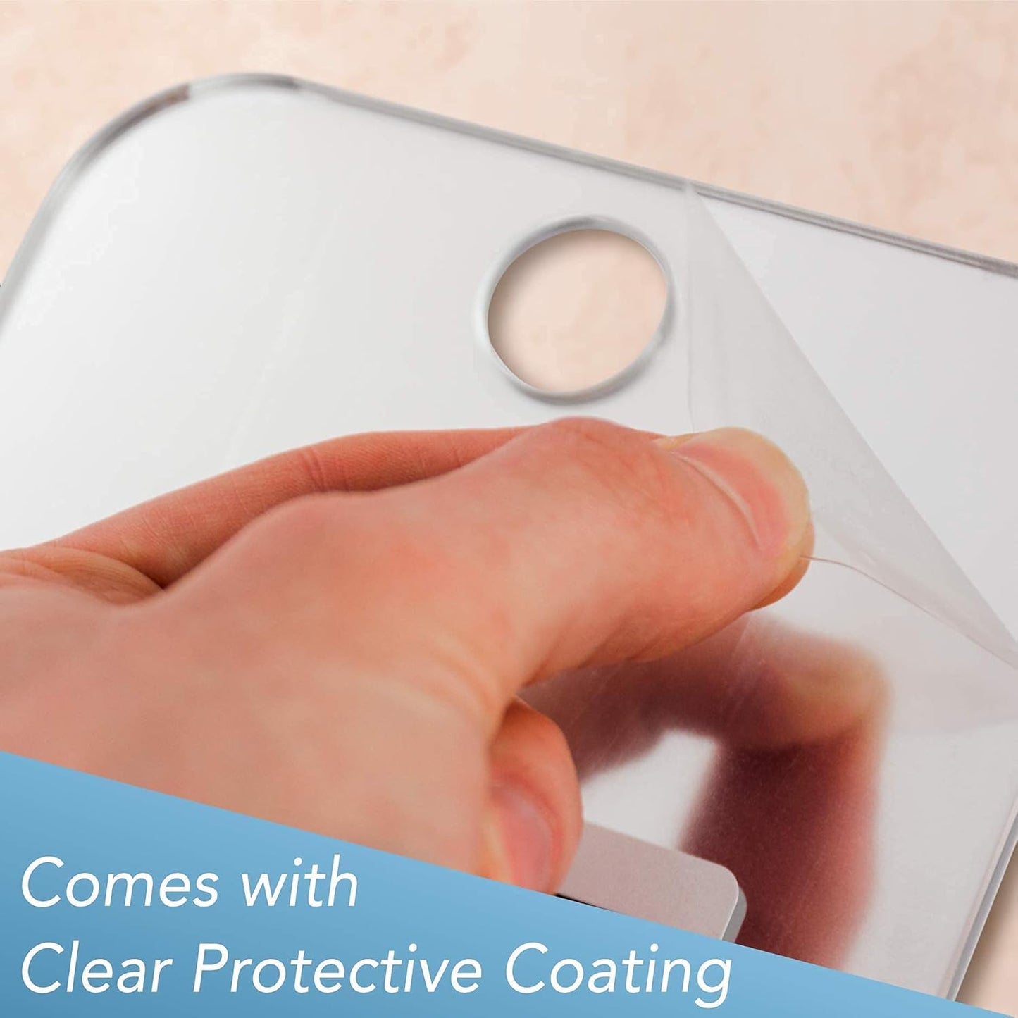Deluxe Anti-Fog Shaving Mirror - Fogless Bathroom Shower Mirror with Handheld Option | Includes Removable Adhesive Hook