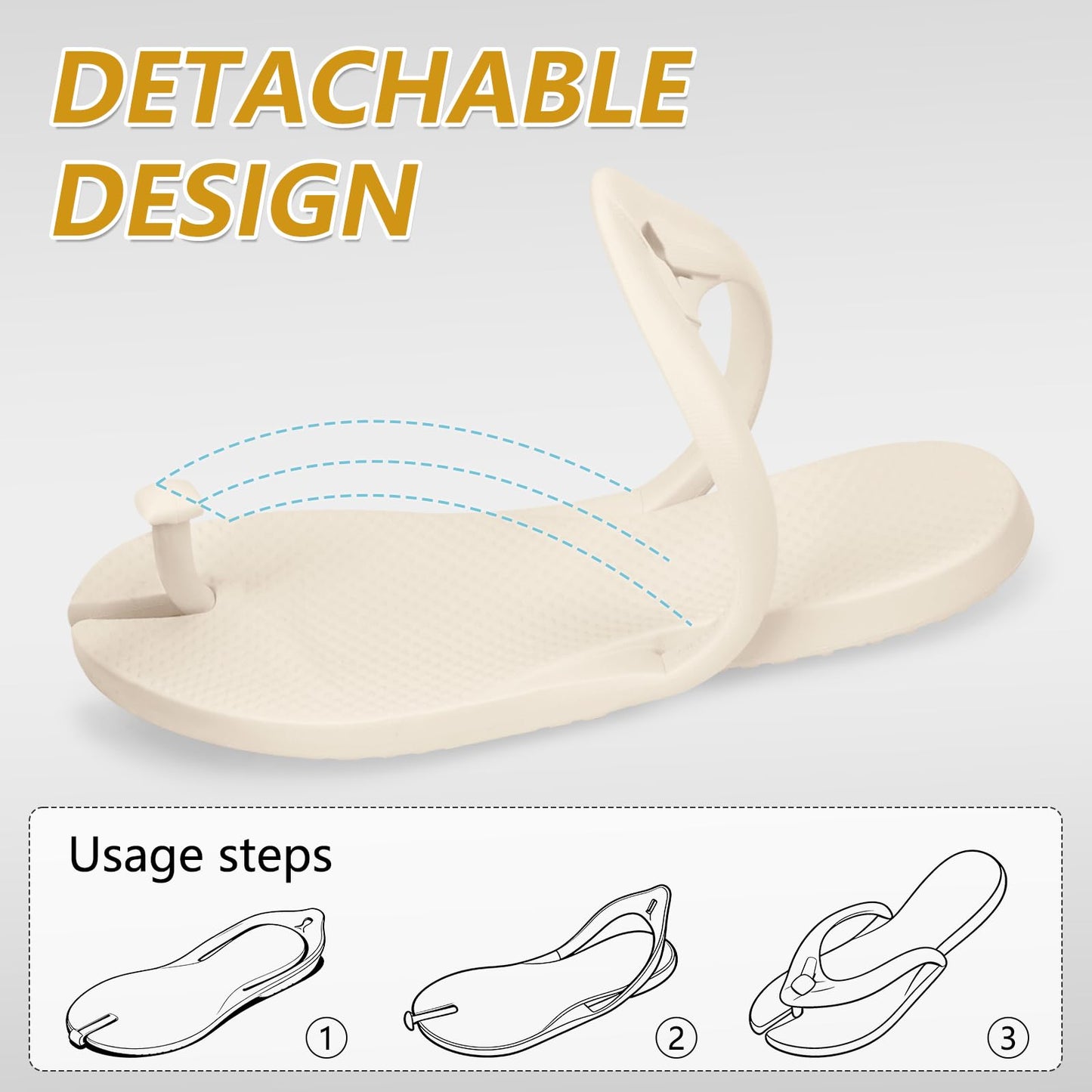 lippili Flip Flops for Women Men Quick-Dry Shower Shoes Foldable Travel Slippers Lightweight Non-Slip Bathroom Summer Beach Thong Sandals