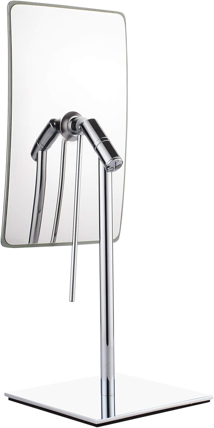DOWRY 8-Inch Adjustable Makeup Mirror - 3X Magnification, Polished Chrome Finish | Perfect Gift for Women and Teens