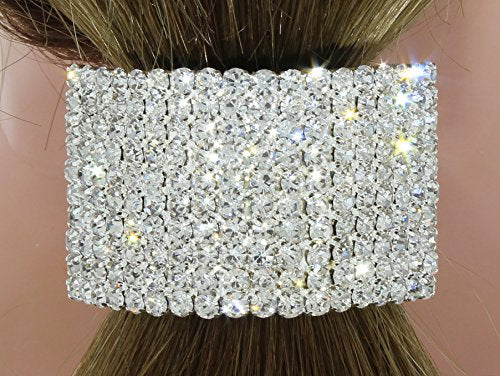 Rhinestone Ponytail Holder - Sparkling Crystal Elastic Hair Tie