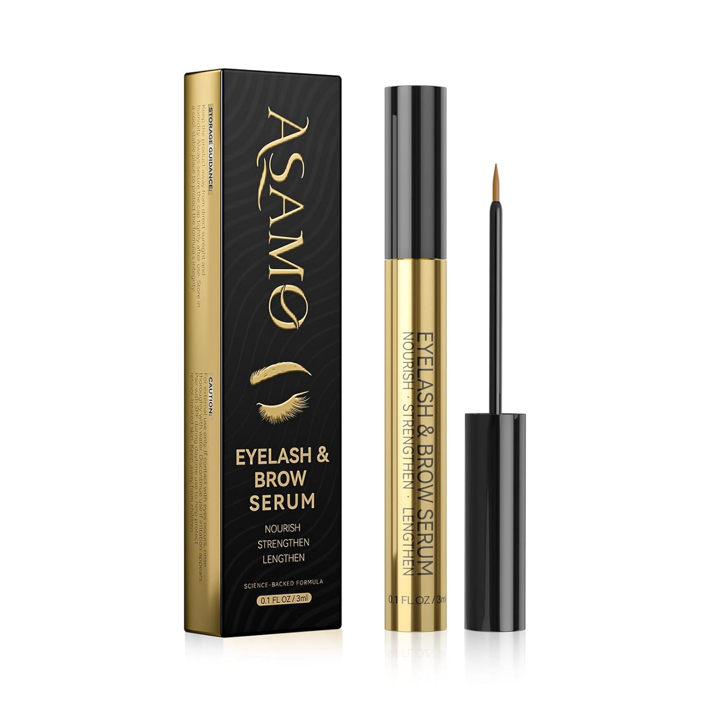 Eyelash Growth Serum - 15 Plant Extracts for Longer, Denser Lashes | Hypoallergenic & Oil-Free Formula