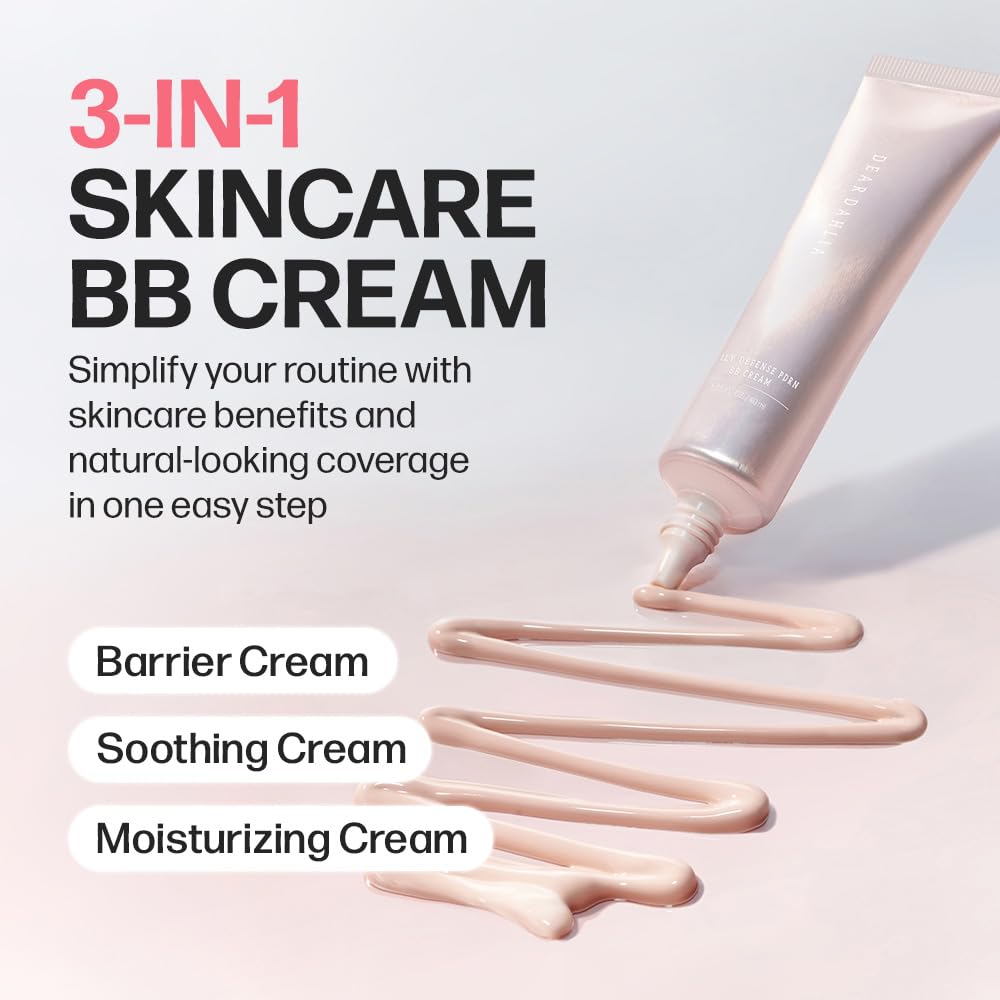 DEAR DAHLIA Daily PDRN BB Cream (Light Beige) - Lightweight Skin Tint with Centella PDRN, Medium Coverage for Dewy Glass Skin Glow, Moisturizing Vegan Korean Makeup Base. 1.35 fl oz