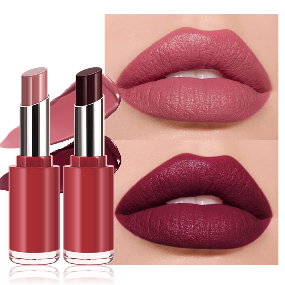Brown Honey Lipstick | Tinted Moisturizing Lip Balm for Dry Lips - Vegan Hydrating Gloss, Sheer Lightweight Makeup, 1Pc