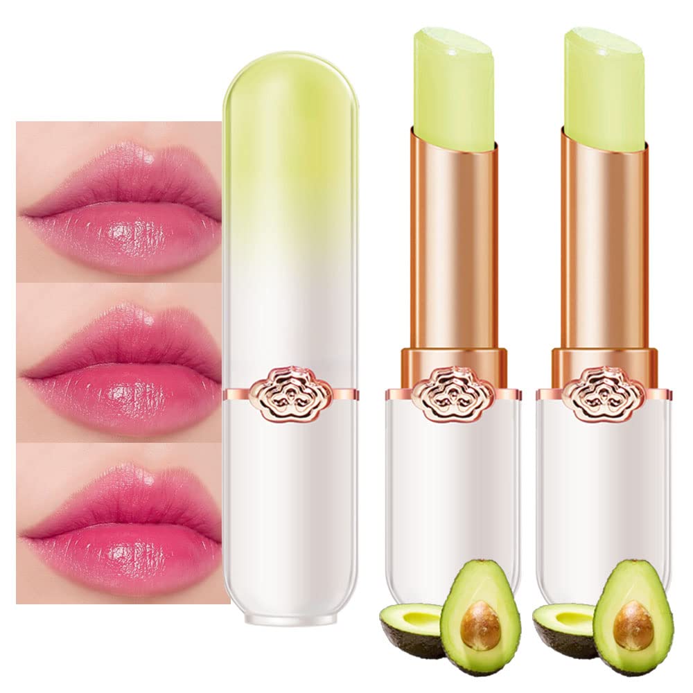 Blueberry Tinted Lip Balm Set - PH Color Changing Lipstick Balm for Women | Long-Lasting Light Pink Tint