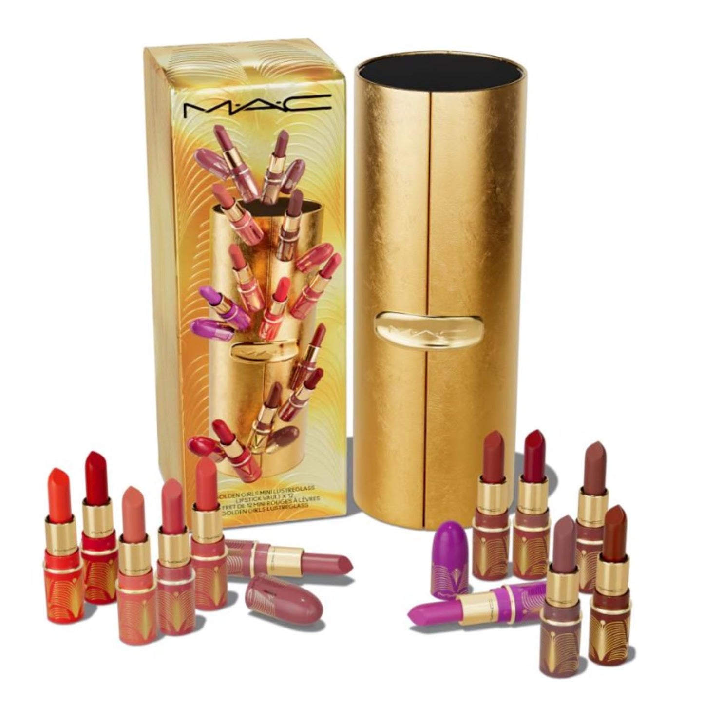 MAC Cosmetics Miniature Lustreglass Lipstick Vault - 12 Travel Size Lipsticks in Limited Edition Shades