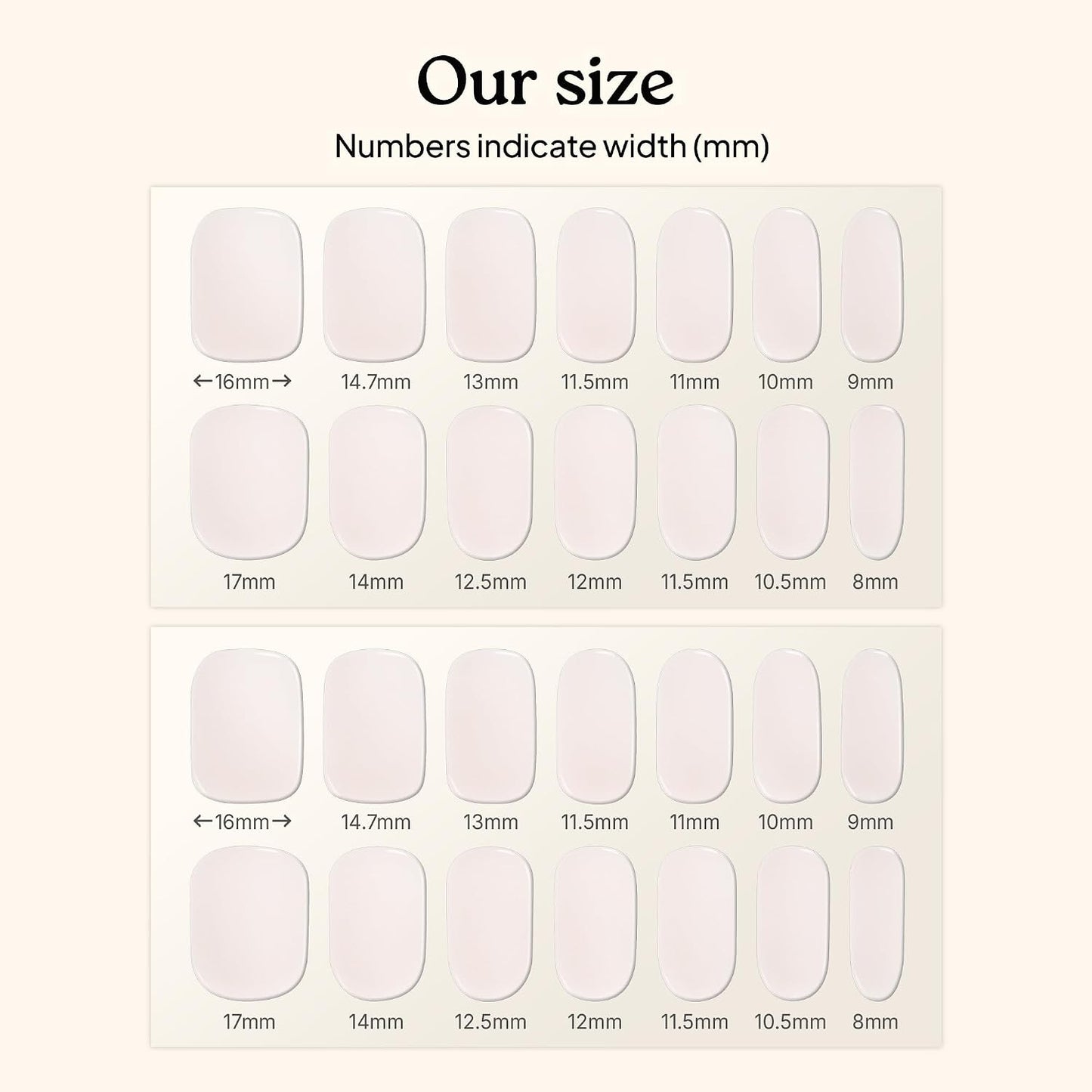 Semi Cured Gel Nail Strips - Easy Apply & Remove, Salon Quality | White Jelly | 28 Strips, Prep Pads & Nail File Included